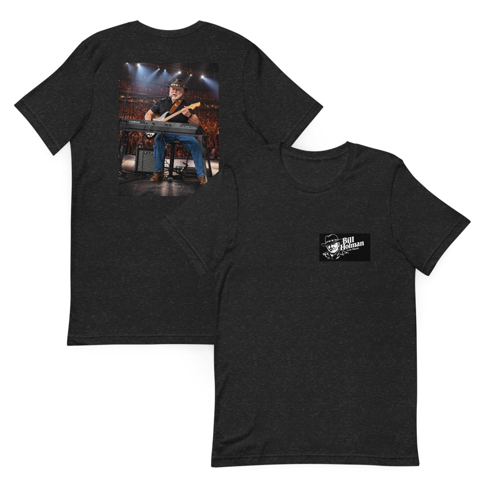 Bill Holman Music dark heather concert tee