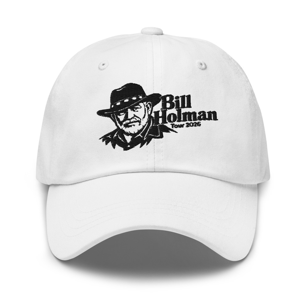 Bill Holman Tour 2026 logo on a white dad hat